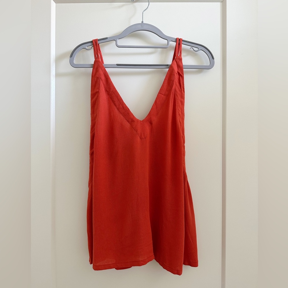 Lulu’s Adrift Rust Orange Tank Top